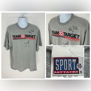 Target Racing SIGNED NASCAR Shirt XL‎ Crew Y2K Racing Bullseye Gidley Junquiera